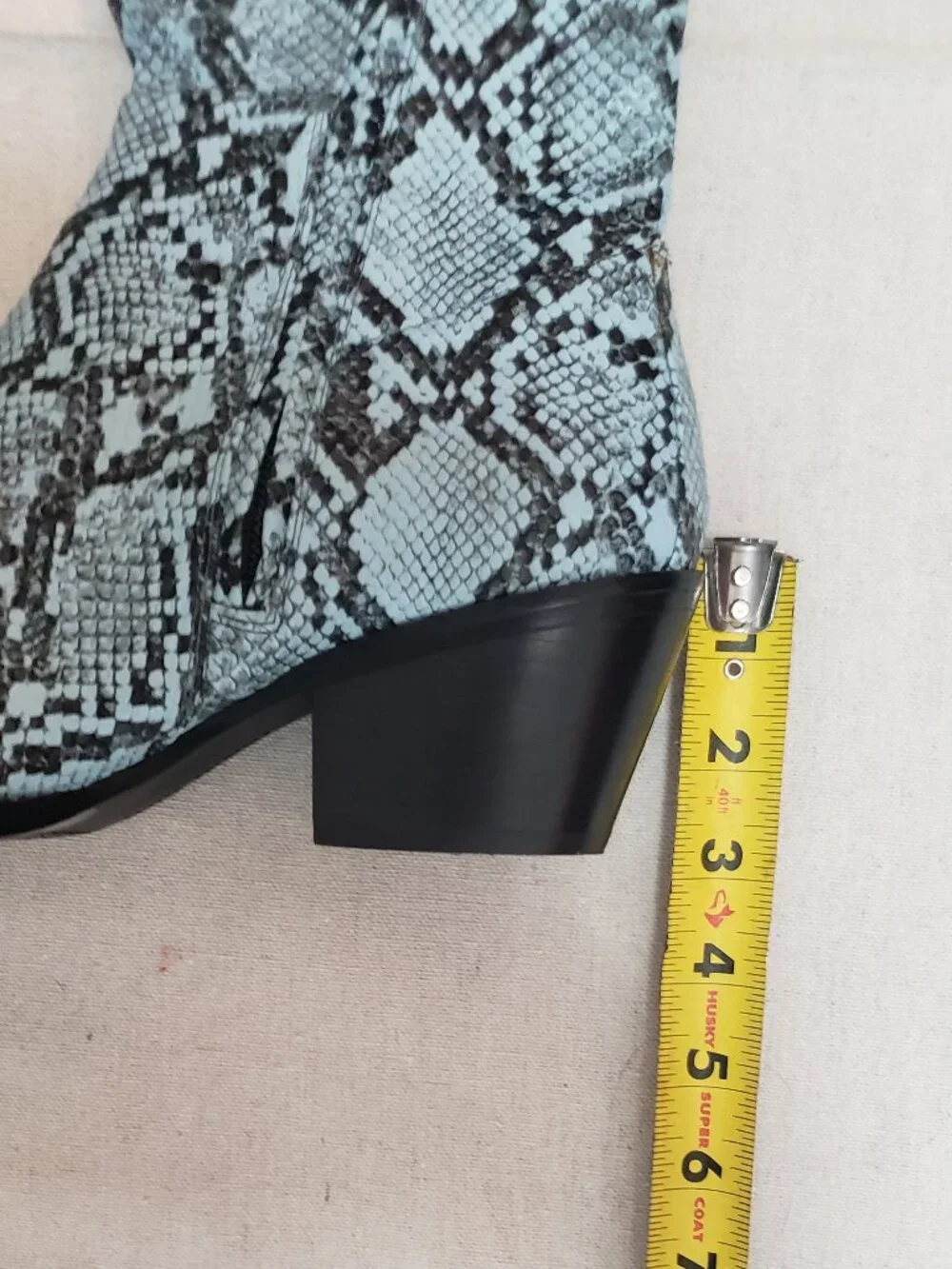 Gianni Bini Women's 8.5M Snakeskin Over The Knee Pointed Toe Block Heel Boots